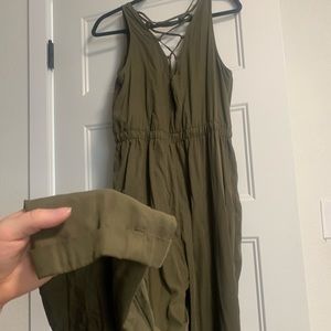 Hoity Toity green crisscross back jumpsuit